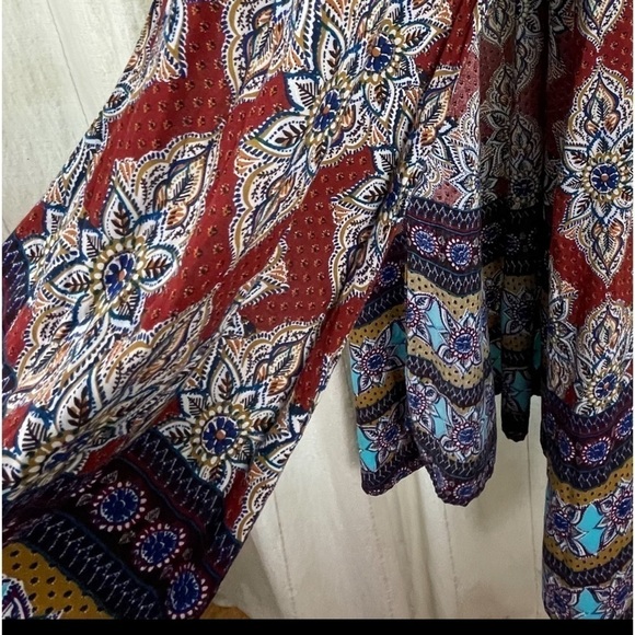 BOHEMIAN BOHO MAXI DRESS SIZE XS SPAGHETTI STRAP - Picture 9 of 14